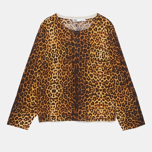Zara Léopard Print Knit Sweater - Picture 5 of 5